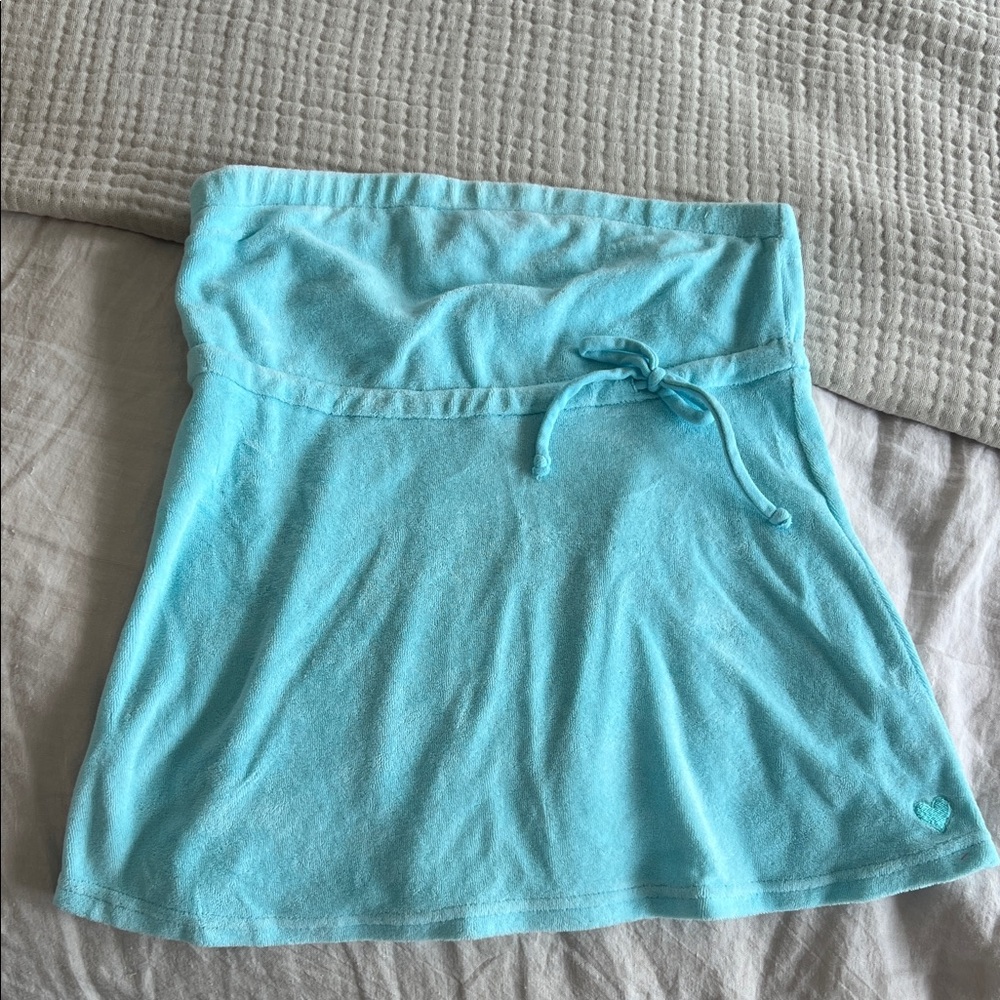 Mossimo Supply Co. Aqua Terry Cloth Top